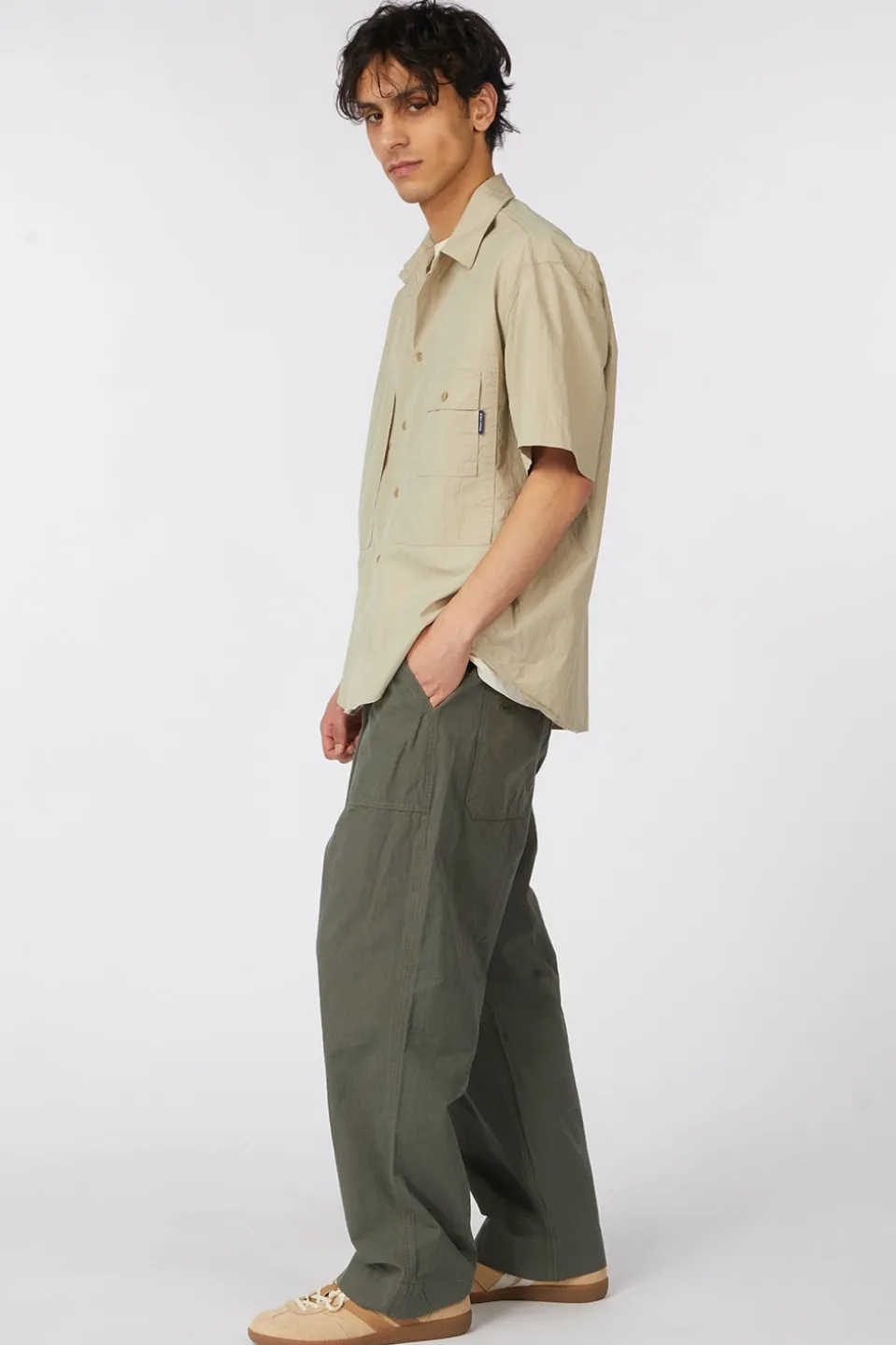 Chemise Pocket Utility Half Shirt