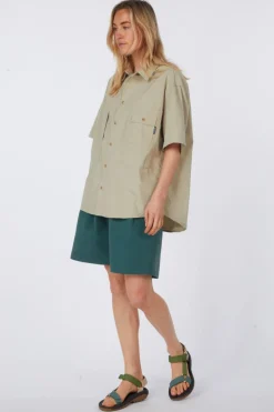Chemise Pocket Utility Half Shirt