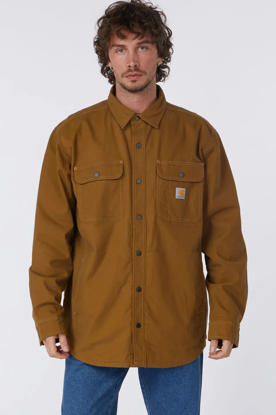 Chemise Rugged Flex™ Relaxed Fit Canvas Fleece-Lined Shirt