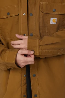 Chemise Rugged Flex™ Relaxed Fit Canvas Fleece-Lined Shirt