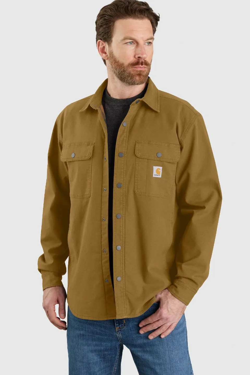 Chemise Rugged Flex™ Relaxed Fit Canvas Fleece-Lined Shirt