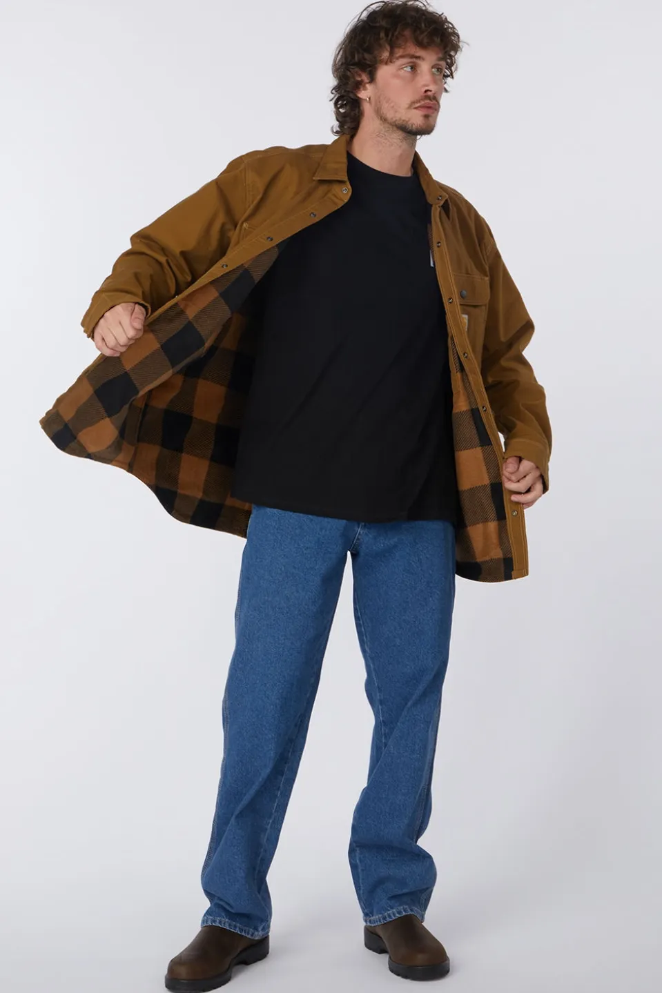 Chemise Rugged Flex™ Relaxed Fit Canvas Fleece-Lined Shirt