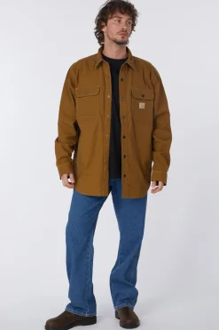 Chemise Rugged Flex™ Relaxed Fit Canvas Fleece-Lined Shirt