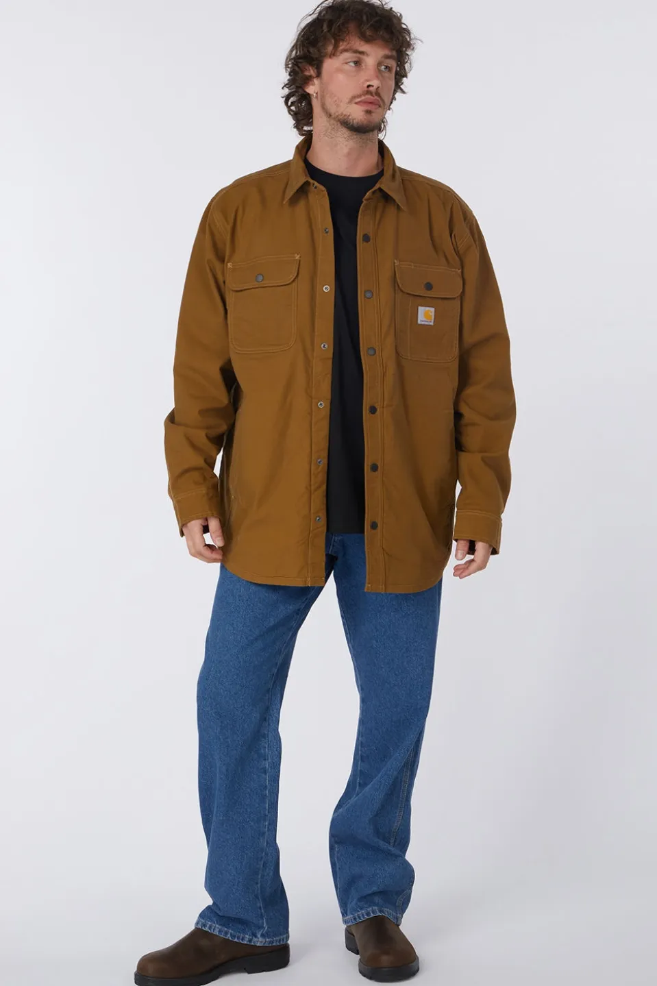 Chemise Rugged Flex™ Relaxed Fit Canvas Fleece-Lined Shirt