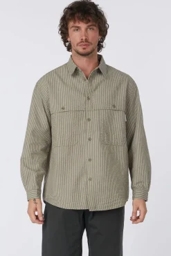 Chemise Stripe Pocket Work Shirt