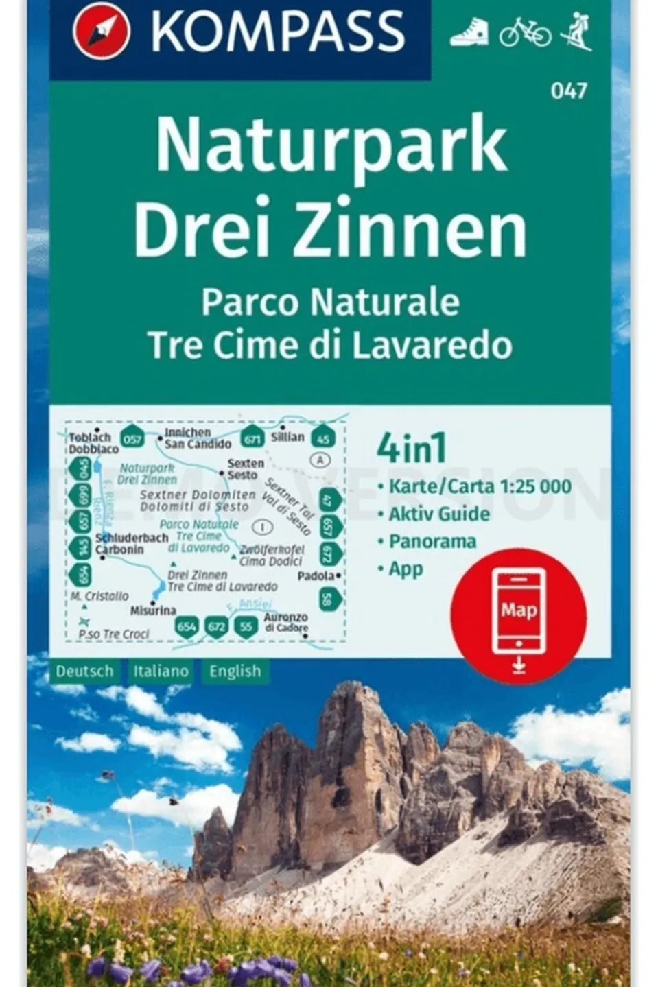 Drei Zinnen NP 047 GPS kompass D/I/E +AG