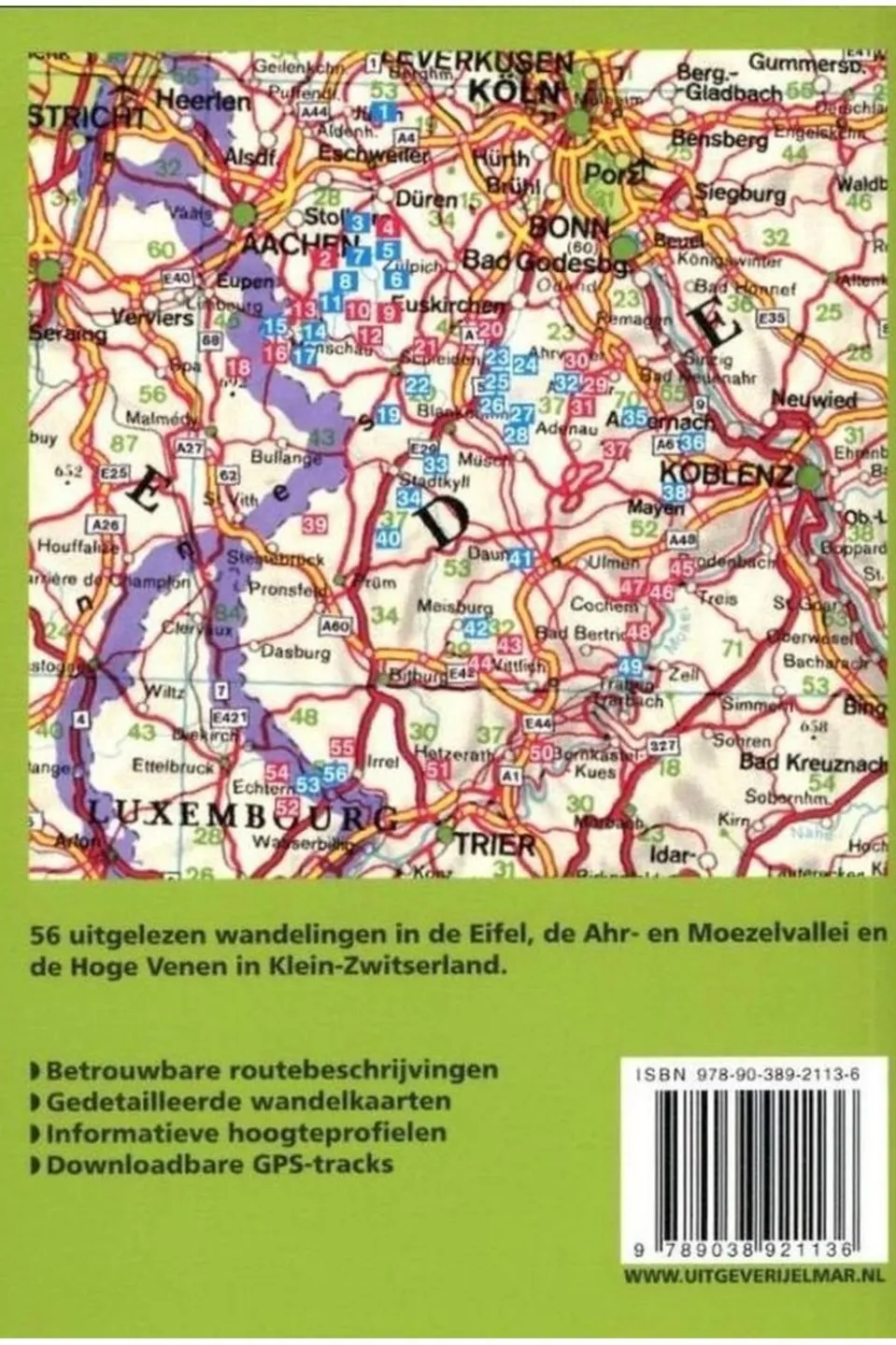 Eifel wandelgids 56 wandelingen met GPS