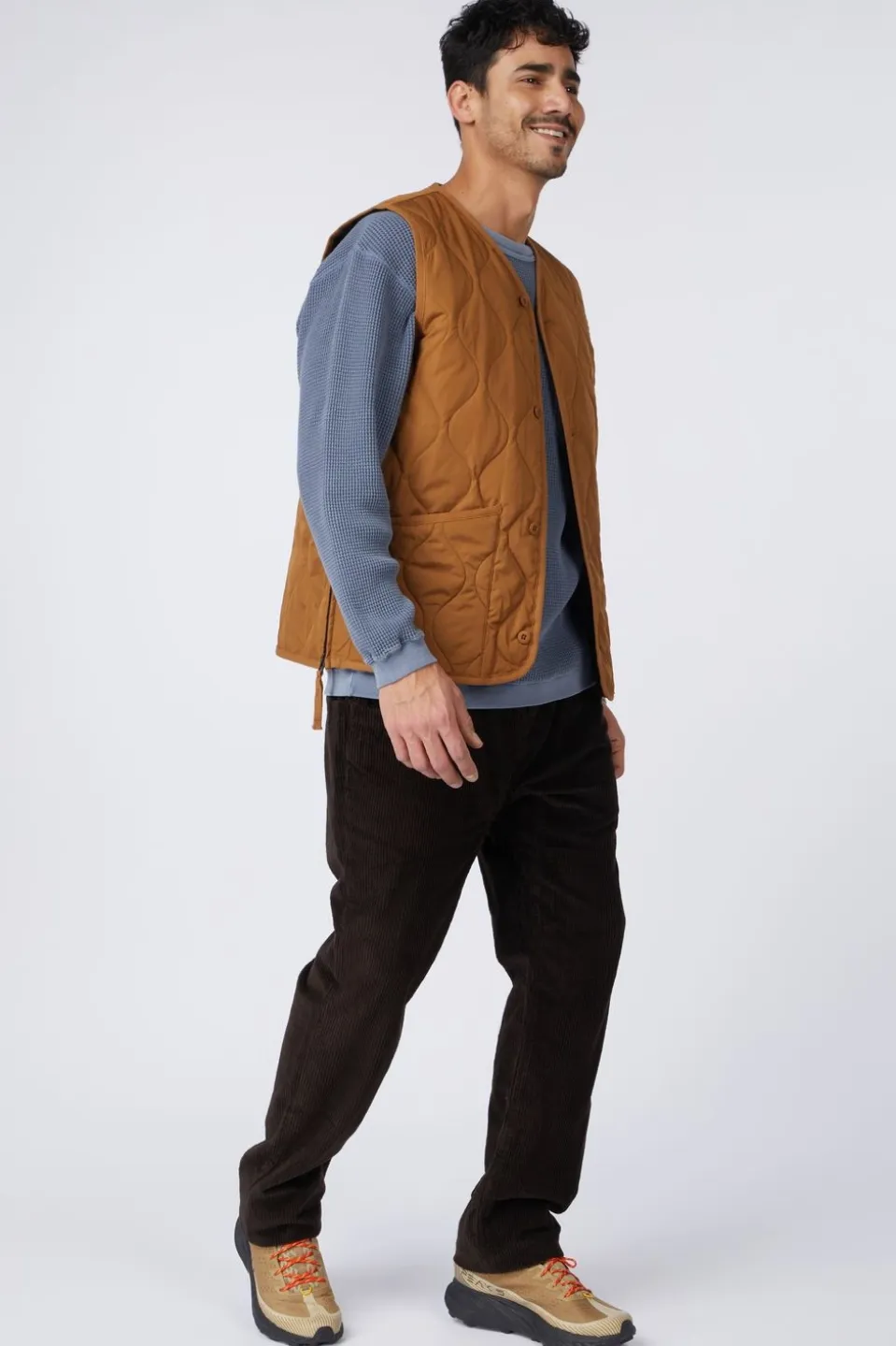 Gilet Military V-Neck Button Down Vest
