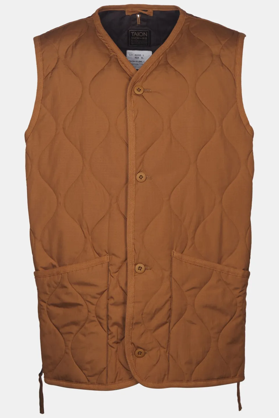 Gilet Military V-Neck Button Down Vest