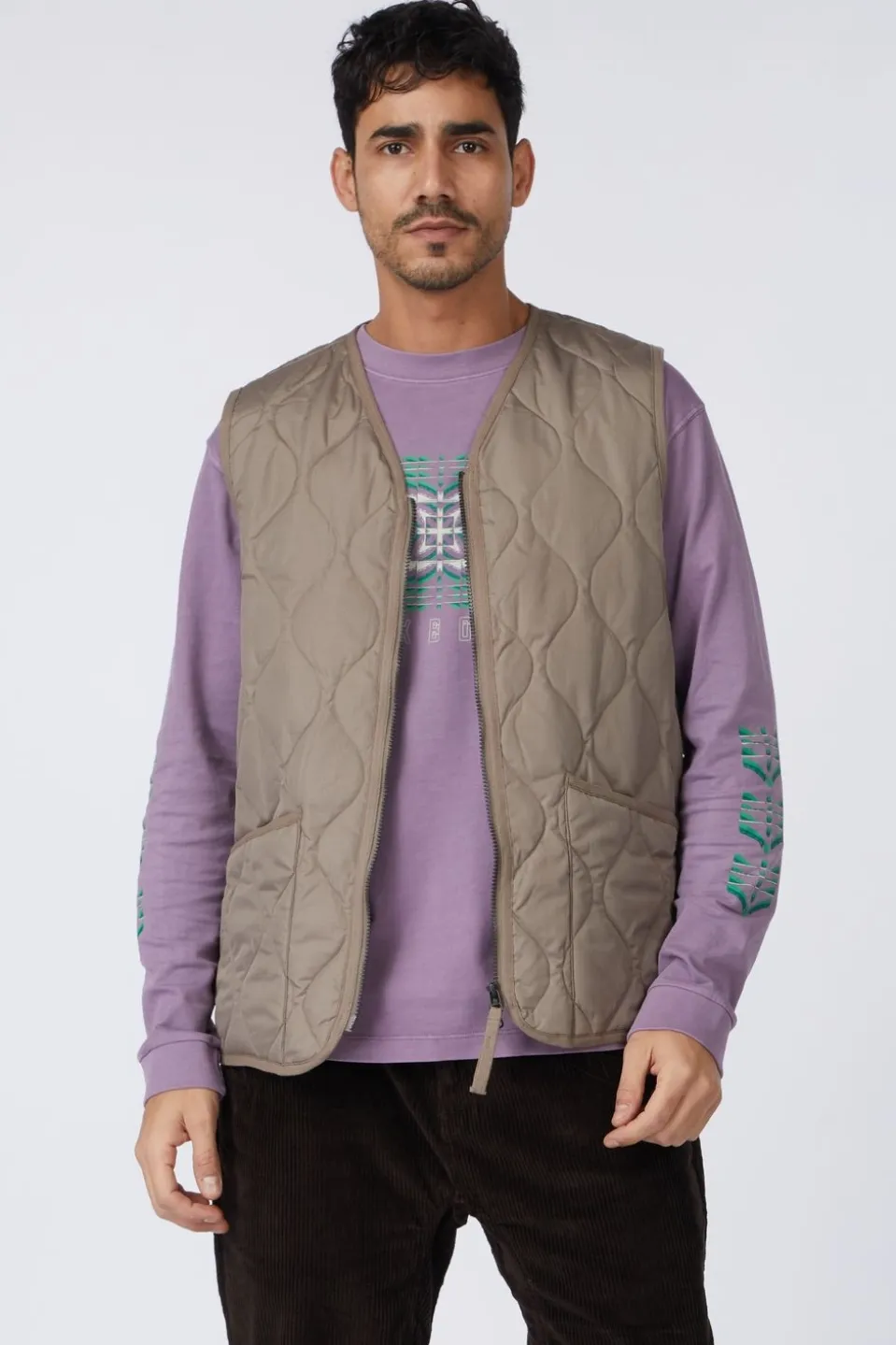 Gilet Military W-Zip V Neck Down Vest