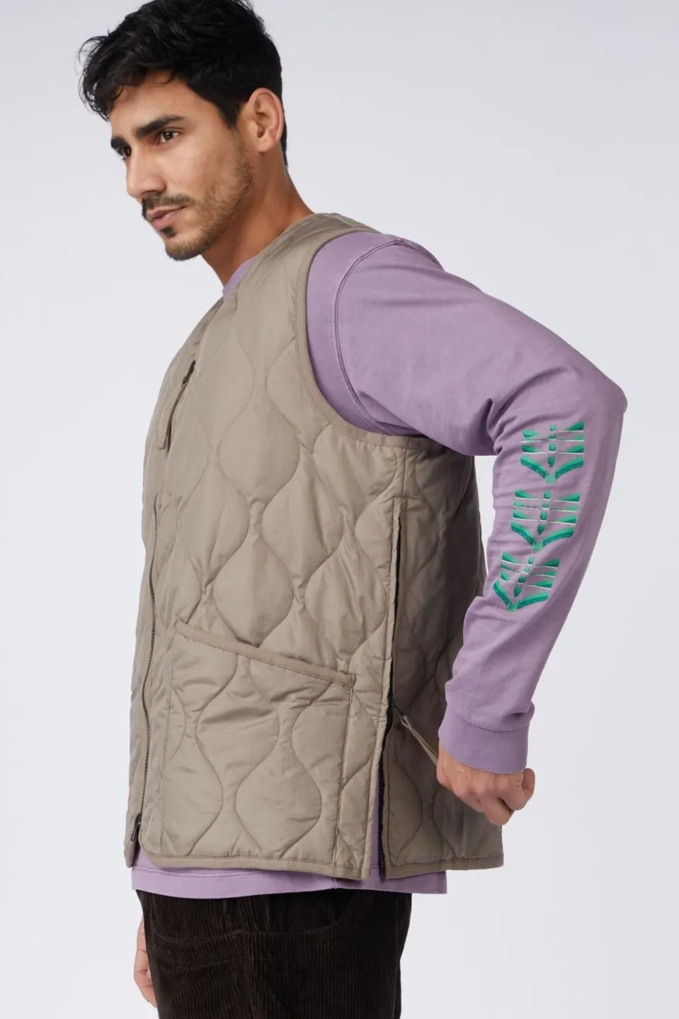 Gilet Military W-Zip V Neck Down Vest