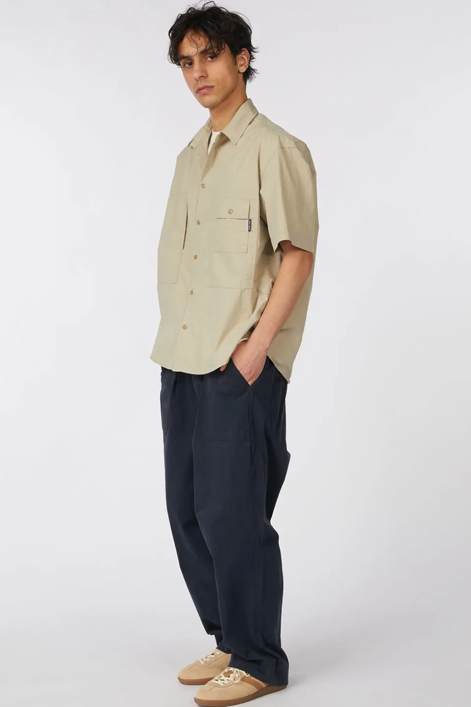Pantalon One Tuck Wide Fatigue Pants