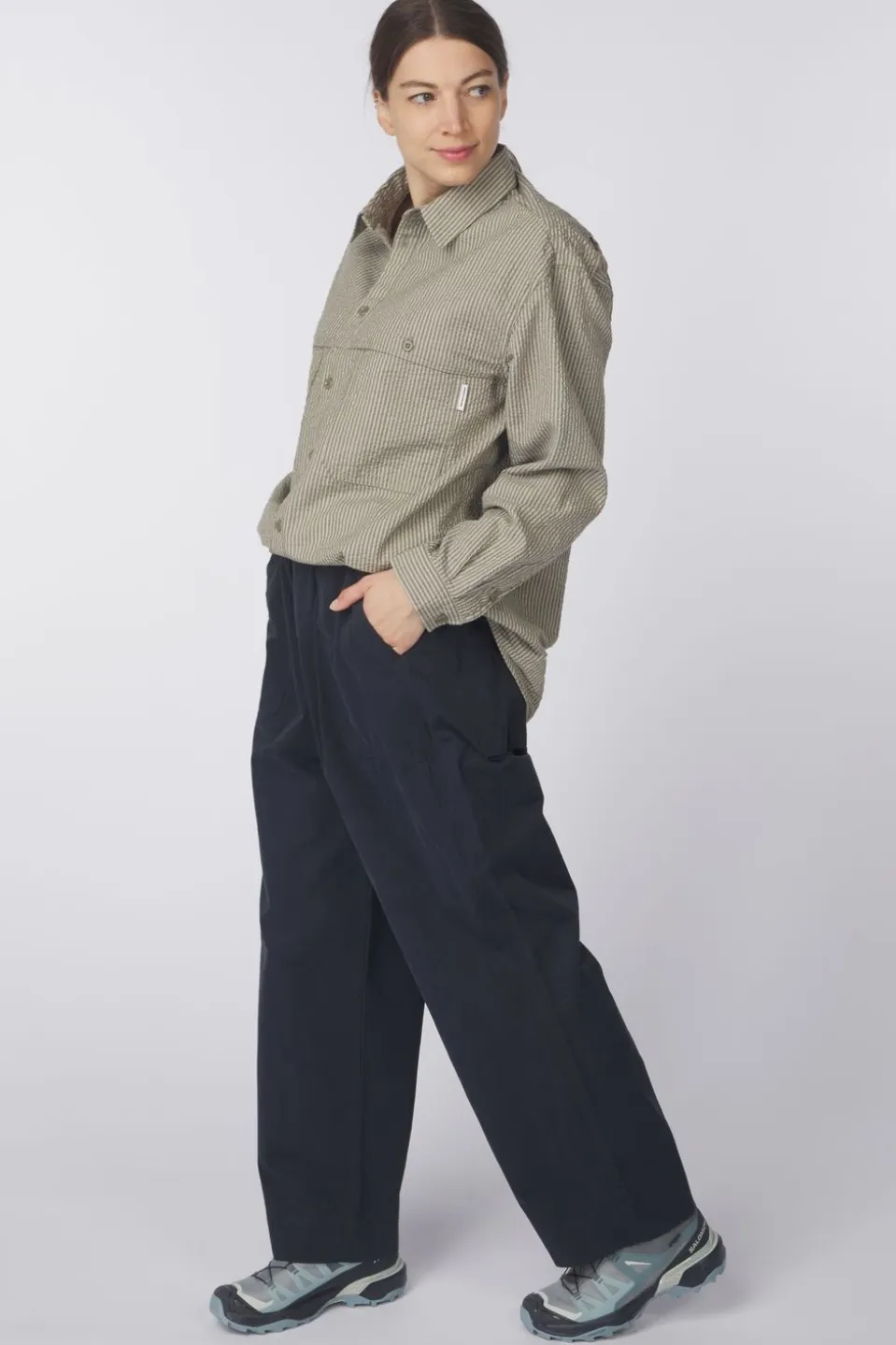 Pantalon One Tuck Wide Fatigue Pants