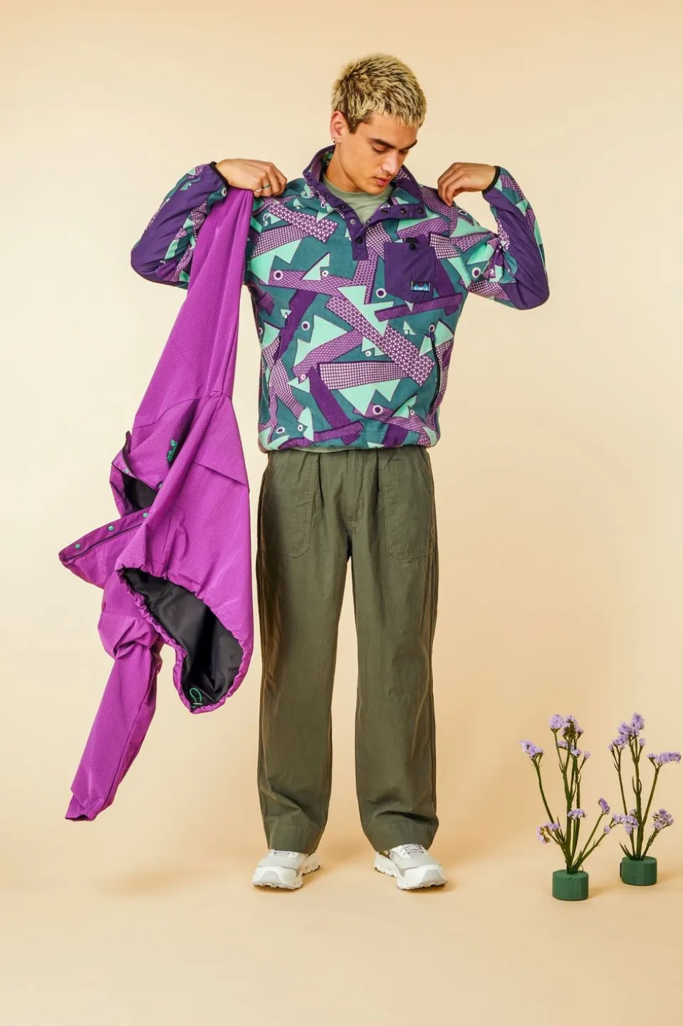 Pantalon One Tuck Wide Fatigue Pants