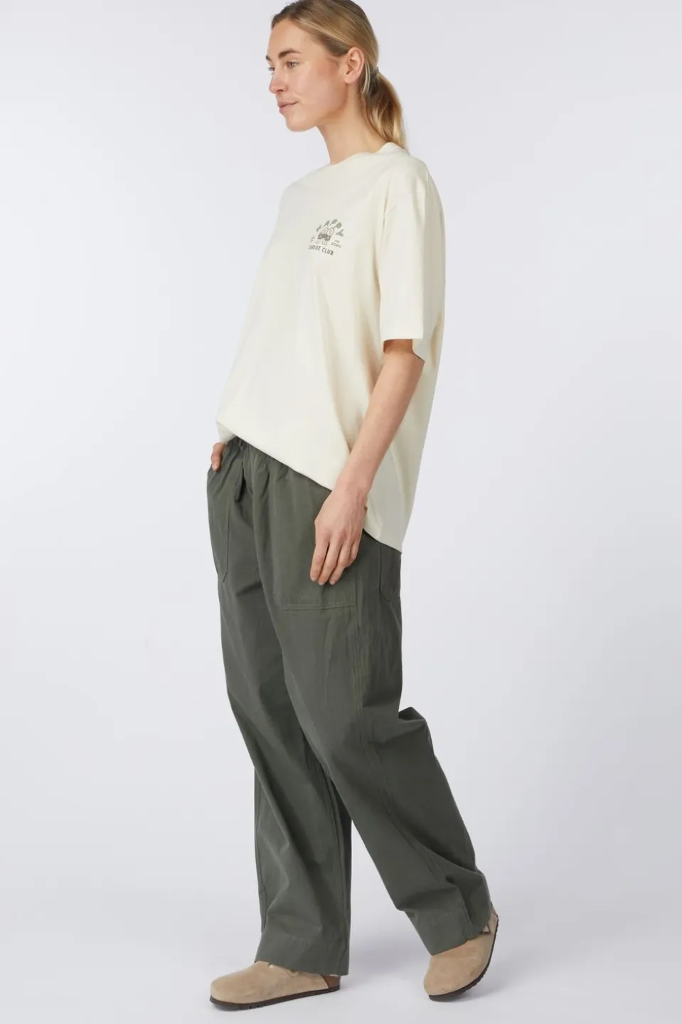 Pantalon One Tuck Wide Fatigue Pants