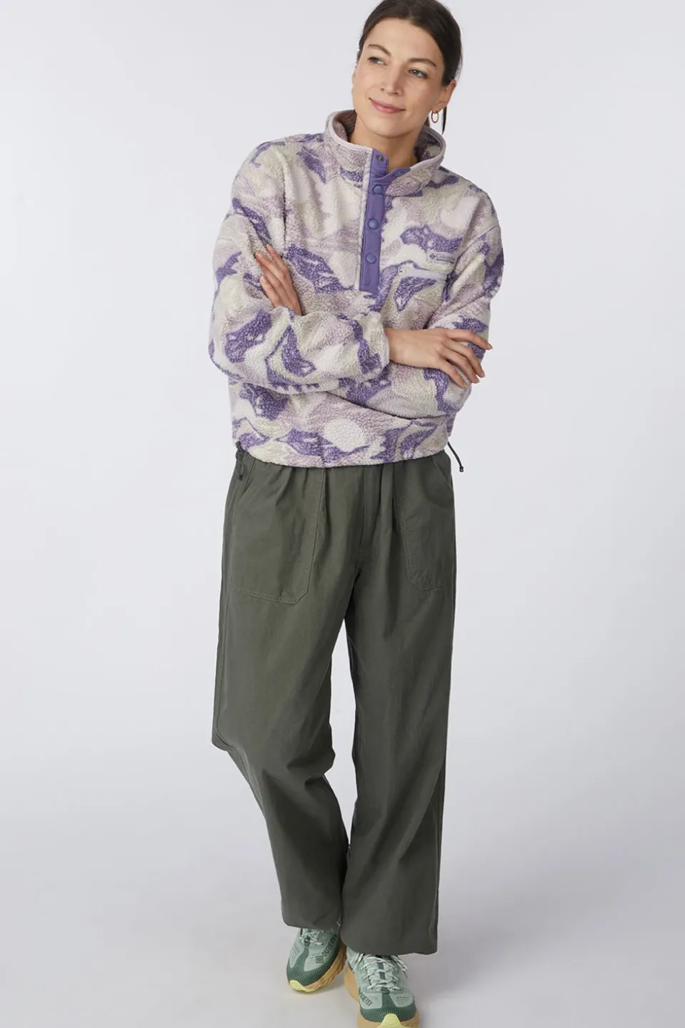 Pantalon One Tuck Wide Fatigue Pants