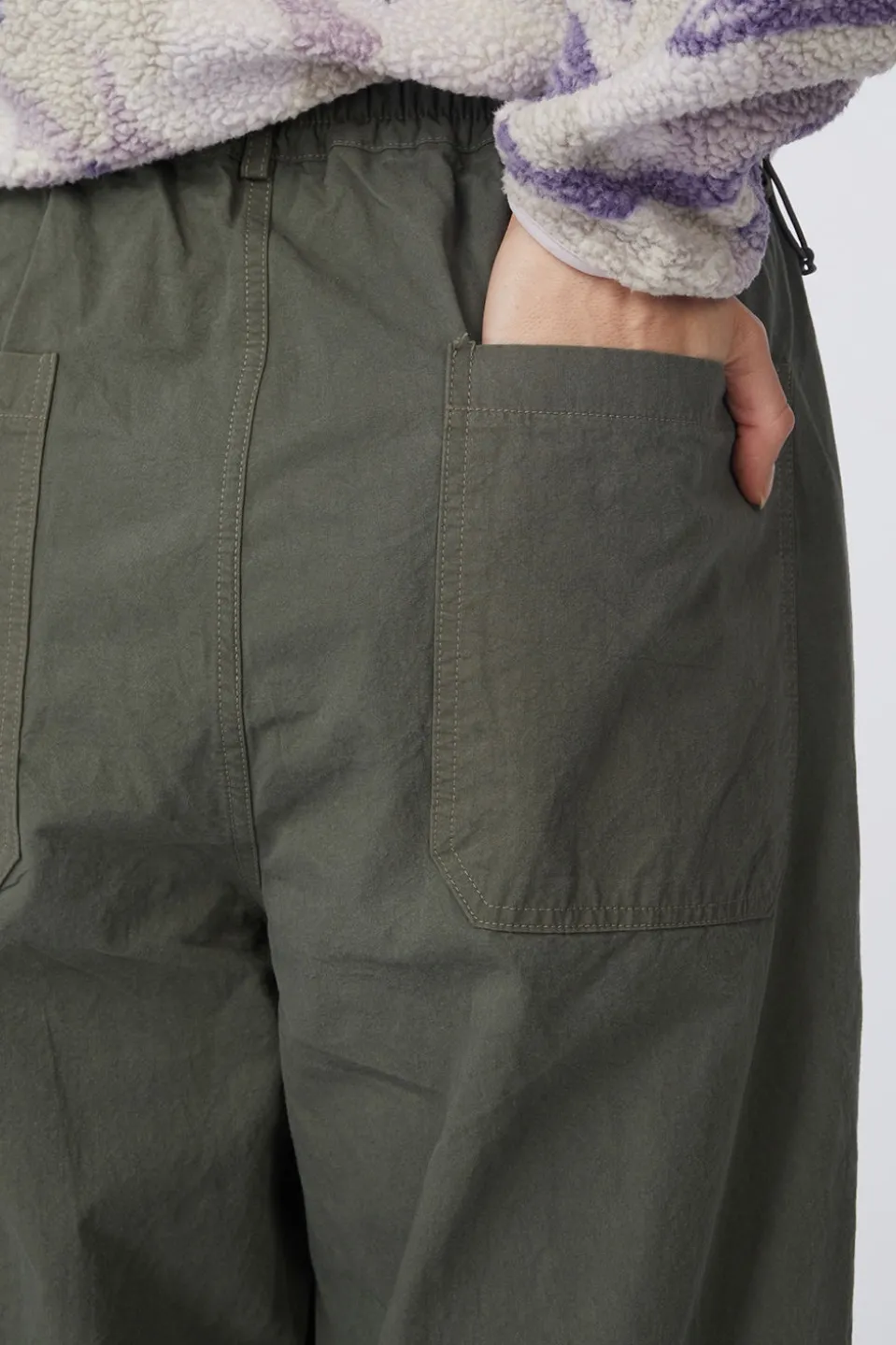 Pantalon One Tuck Wide Fatigue Pants