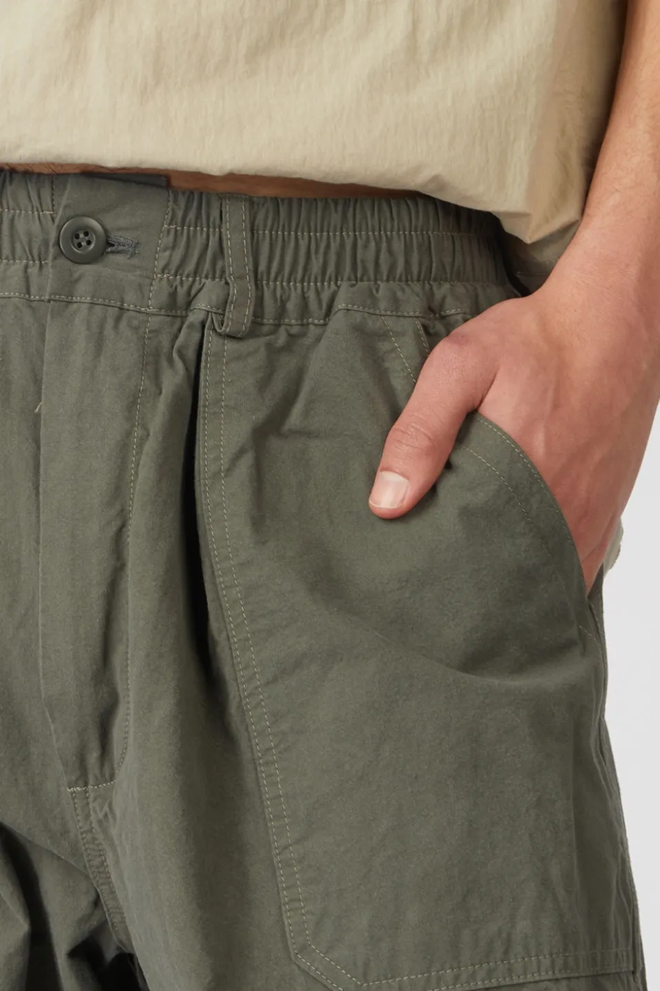Pantalon One Tuck Wide Fatigue Pants