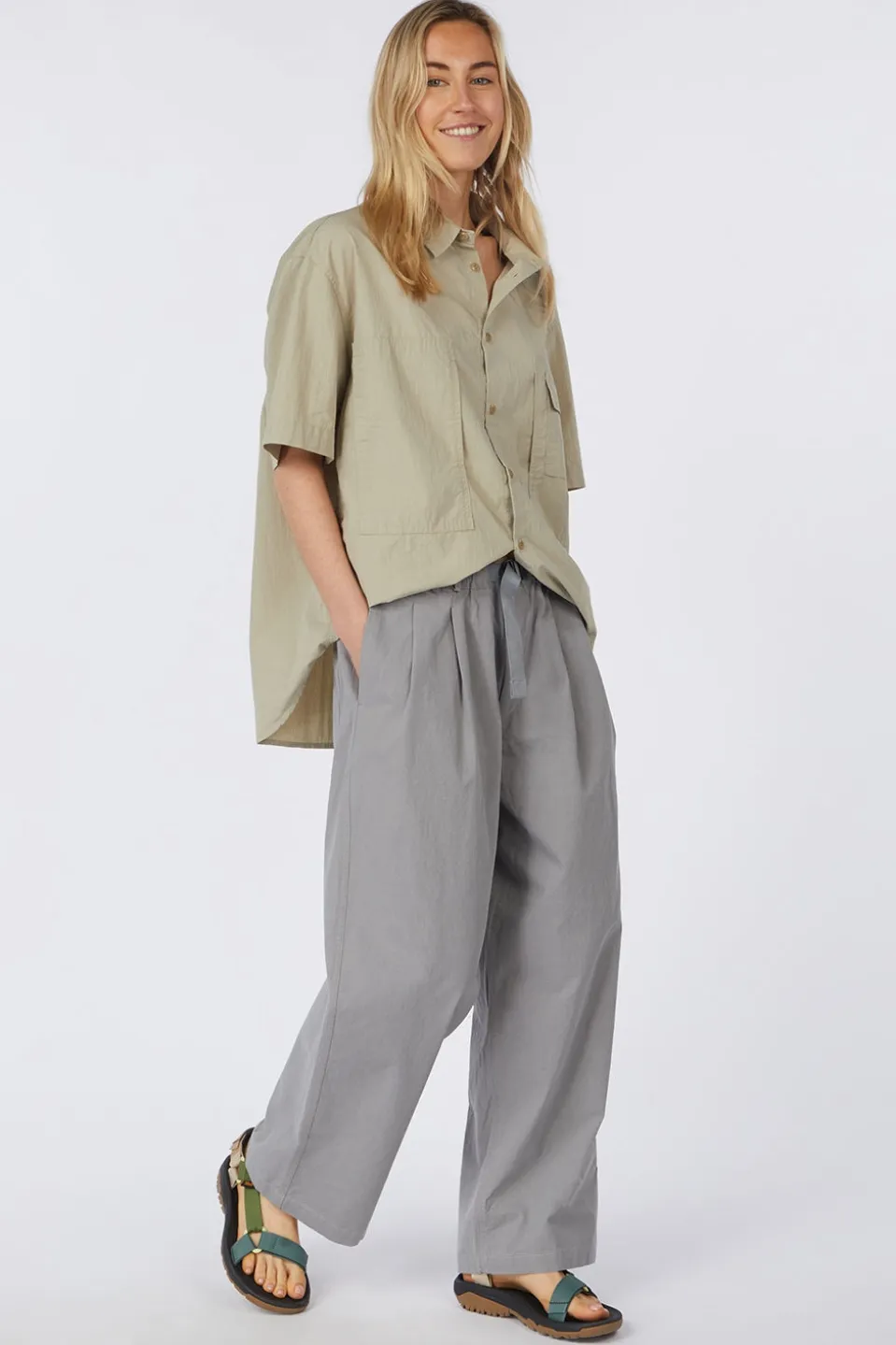 Pantalon Two Tuck Wide Pants