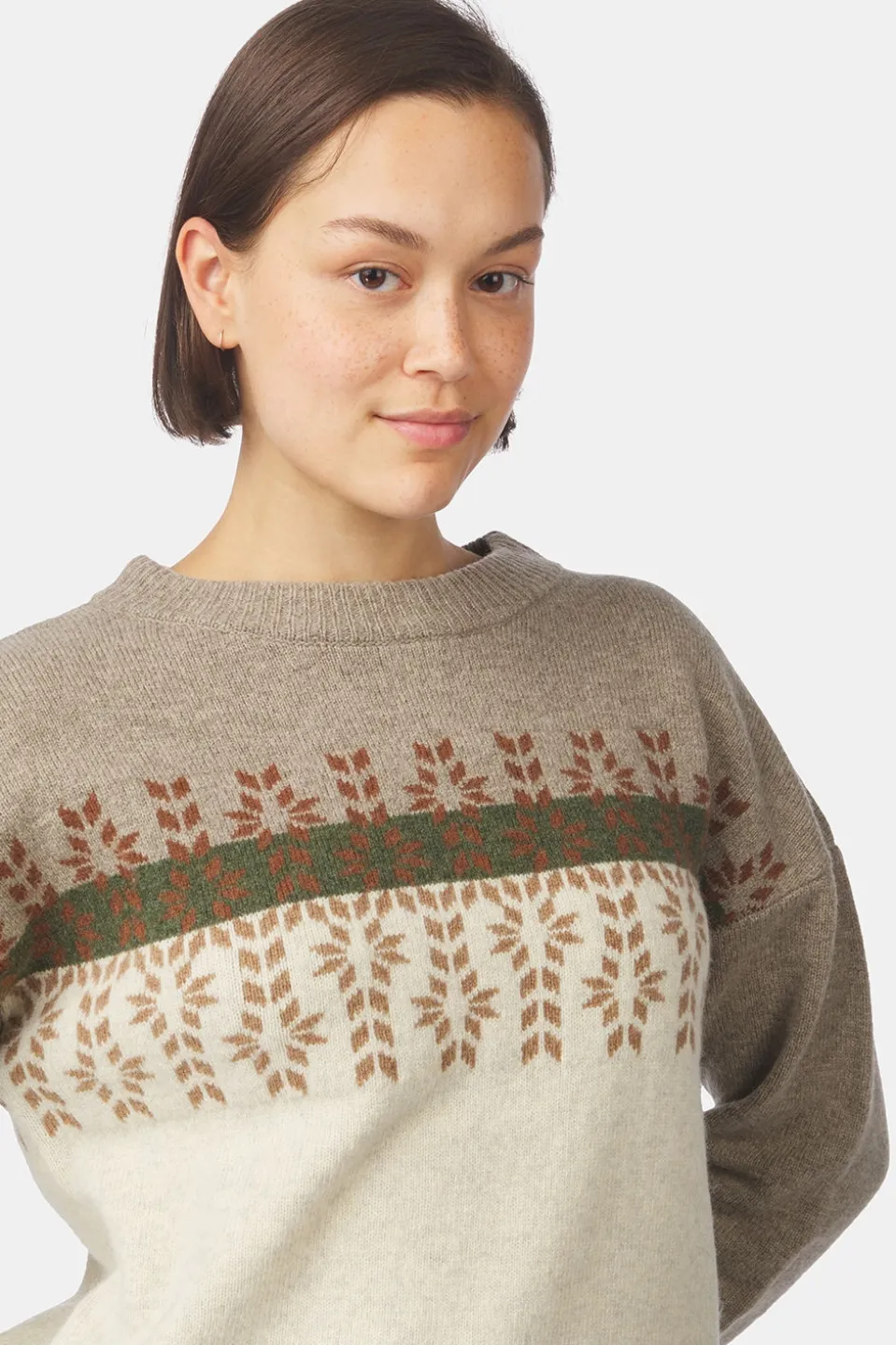 Pull Lugano Jaquard Wool Jumper W