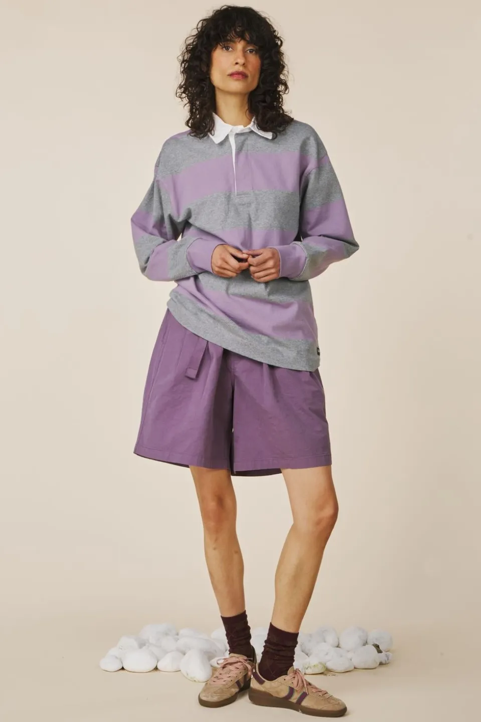 Short Two Tuck Wide Half Pants