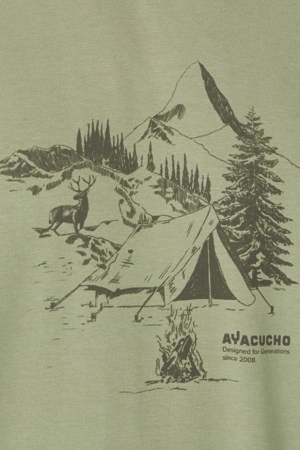 T-Shirt Campsite Sketch M