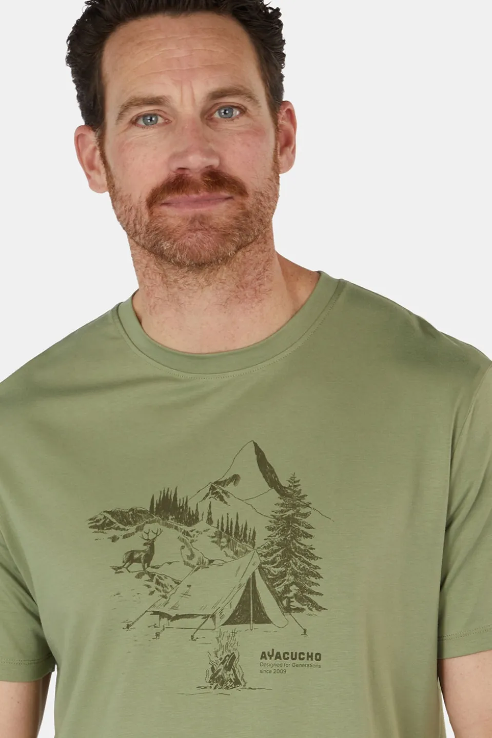 T-Shirt Campsite Sketch M