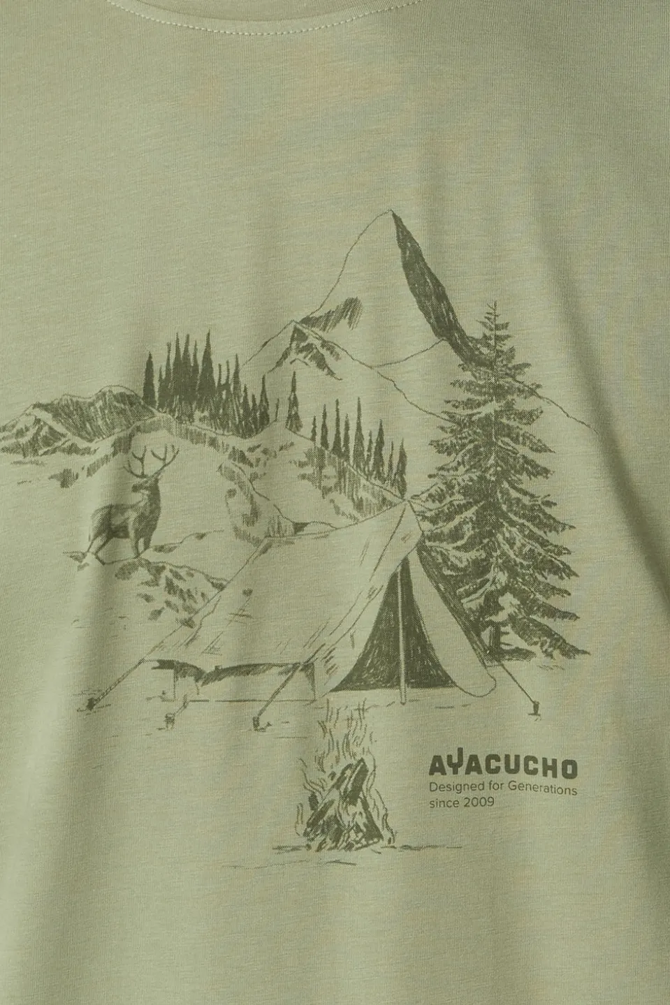 T-Shirt Campsite Sketch T-Shirt M