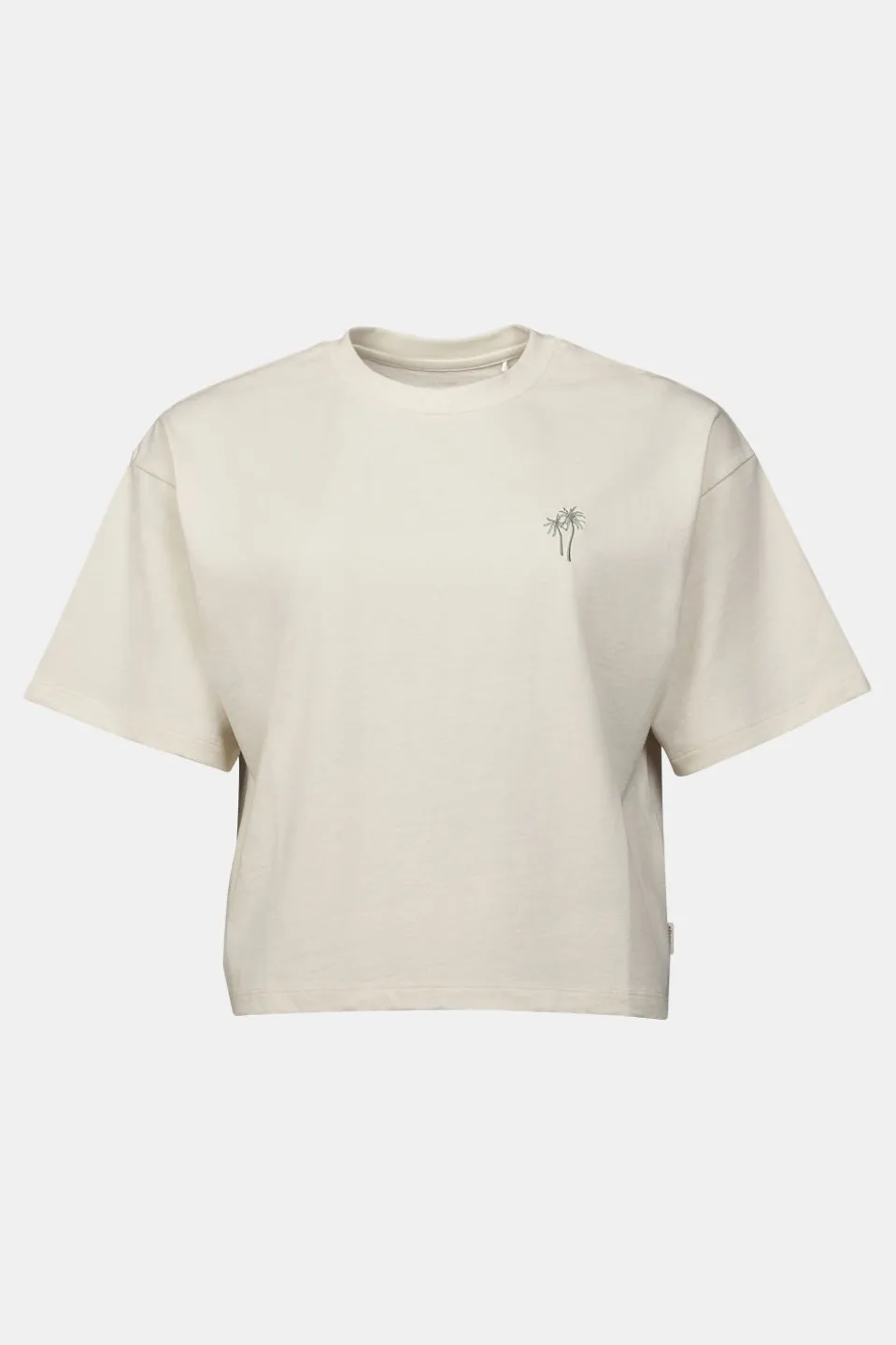 T-Shirt Cropped Mini Embroidery Tee W