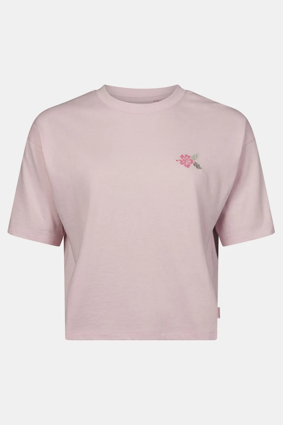 T-Shirt Cropped Mini Embroidery Tee W