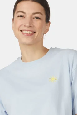 T-Shirt Cropped Mini Embroidery Tee W
