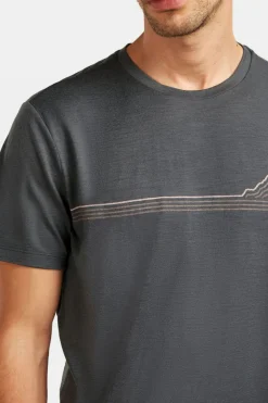 T-Shirt M Mer 150 Tech Lite Ss Tee Range Stripes