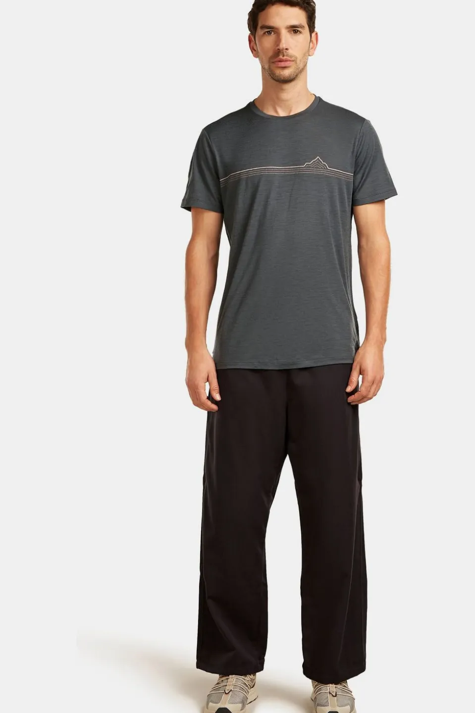 T-Shirt M Mer 150 Tech Lite Ss Tee Range Stripes