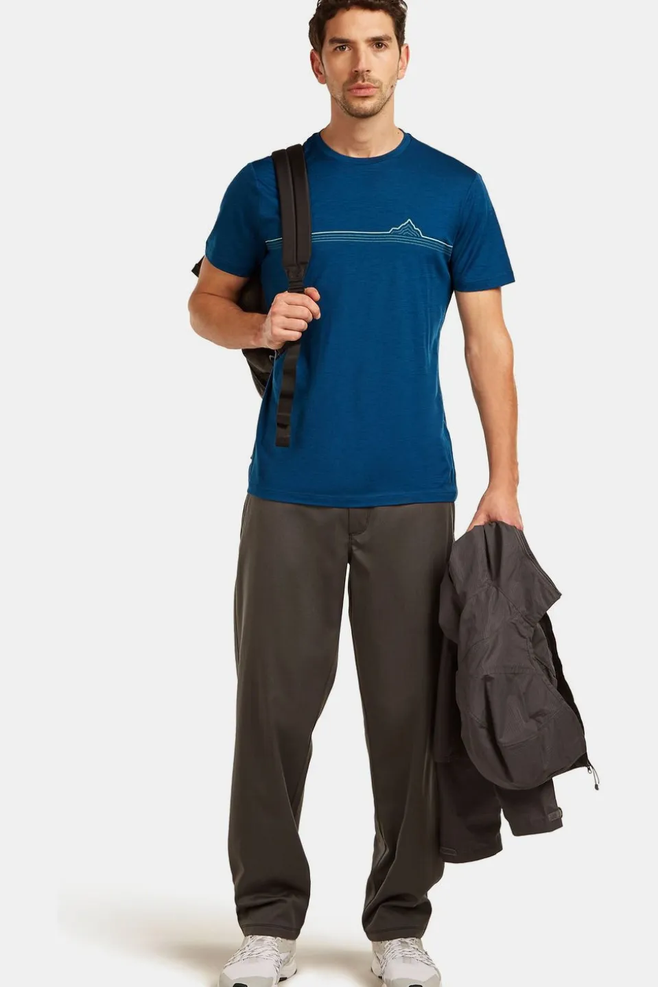 T-Shirt M Mer 150 Tech Lite Ss Tee Range Stripes