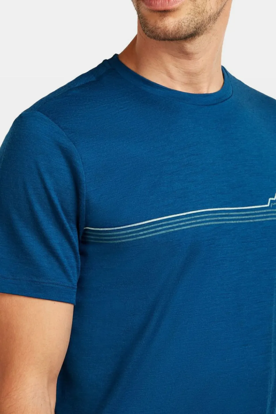 T-Shirt M Mer 150 Tech Lite Ss Tee Range Stripes