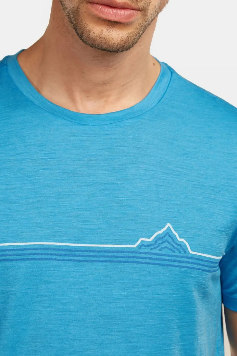 T-Shirt M Mer 150 Tech Lite Ss Tee Range Stripes