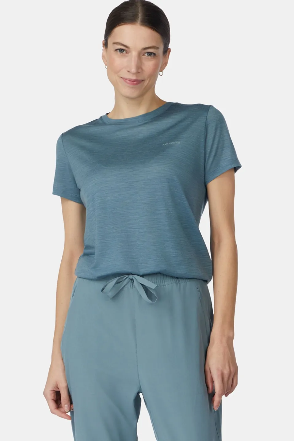 T-Shirt Ridge Trail Merino Print Ss W