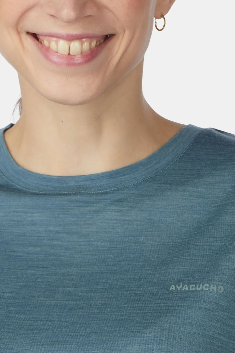 T-Shirt Ridge Trail Merino Print Ss W