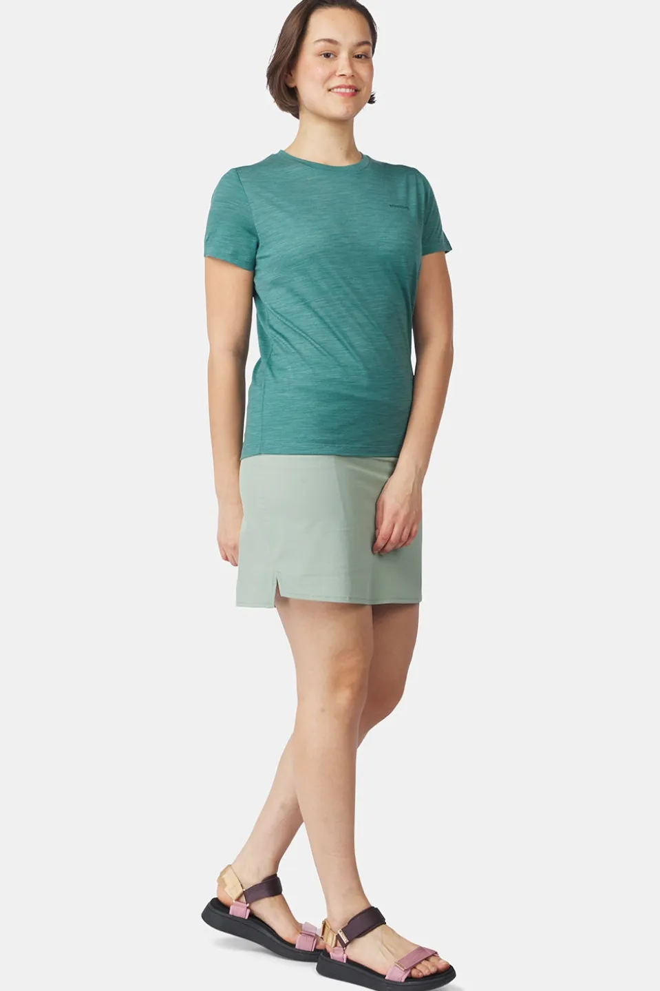 T-Shirt Ridge Trail Merino Print Ss W