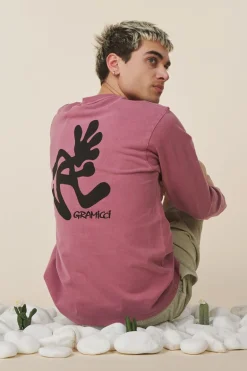 T-Shirt Running Man L/S Tee Pigment Dyed