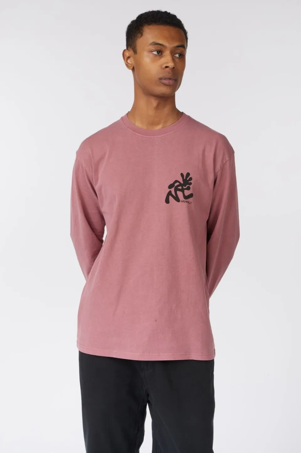 T-Shirt Running Man L/S Tee Pigment Dyed