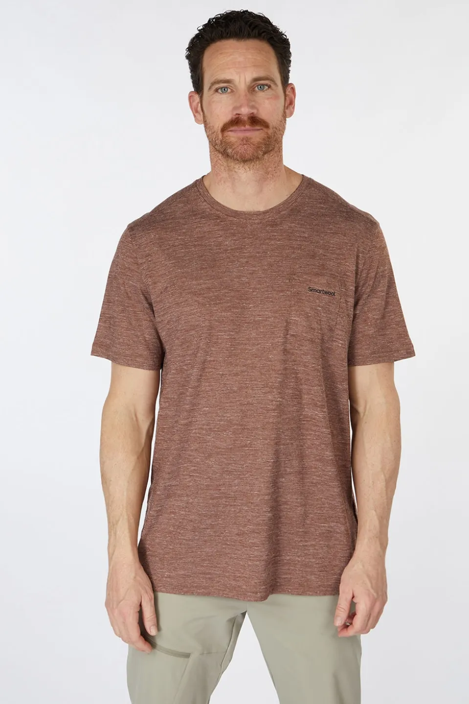 T-Shirt Stag Stare Merino Hemp Blend Short Sleev