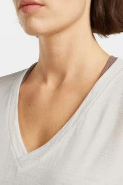 T-Shirt W Mer 150 Tech Lite Ss Relax V Neck Tee