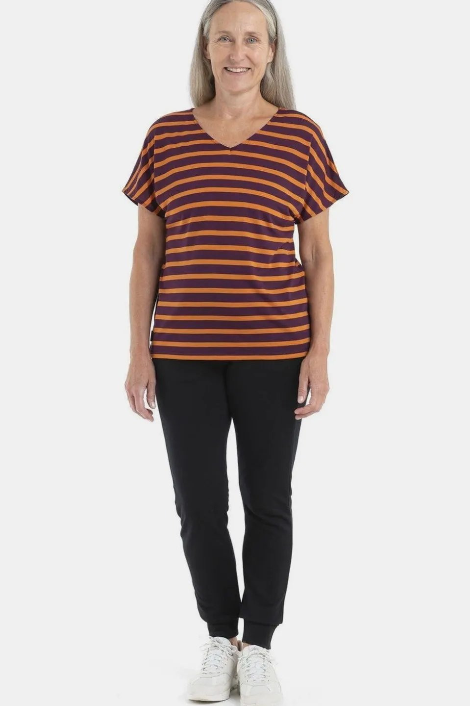 T-Shirt Women Drayden Reversible Ss Top Stripe