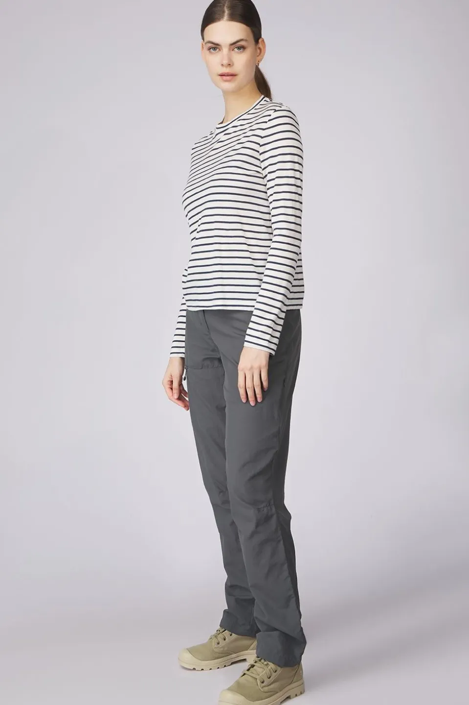 T-Shirt Womens Long Sleeve Striped