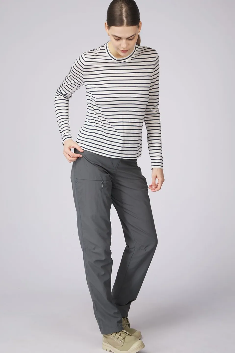 T-Shirt Womens Long Sleeve Striped